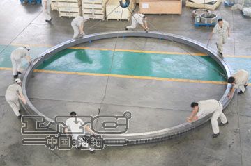 8m precision slewing bearing off production line at LYC